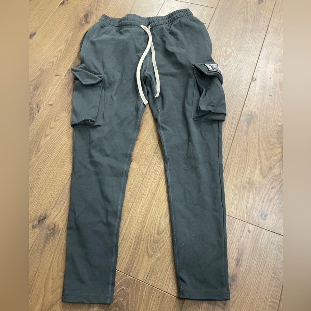 Vanquish Fitness Cargo Sweatpants Gray Joggers Men’s Medium